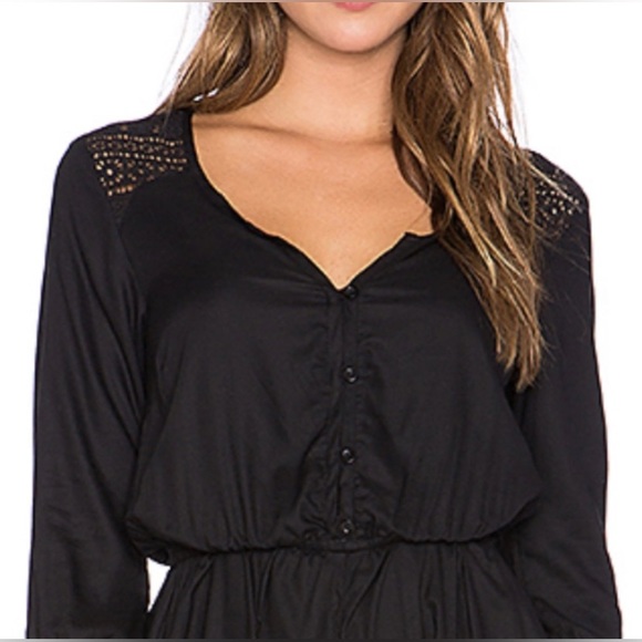 V Neck Romper Band of Gypsies|black| size M - Picture 3 of 14